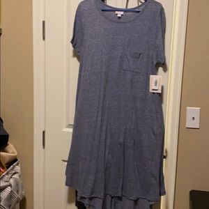 Lularoe Denim blue polyester cotton Carly dress